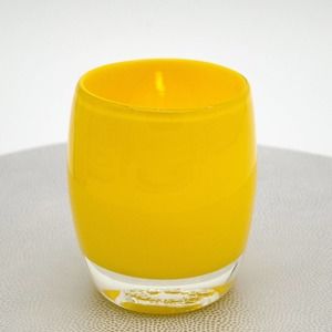glassybaby Retired Sunshine yellow pre-triskelion handblown candle votive
